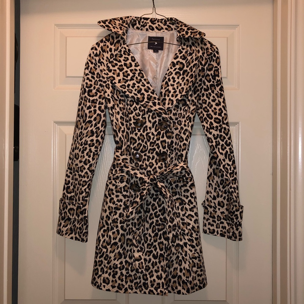 Cheetah Print Trench Coat
